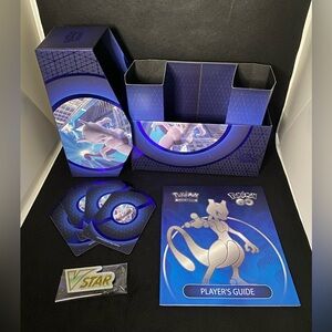 Opened Pokemon GO PC Elite Trainer Box Mewtwo Dividers Token Player’s Guide ETB